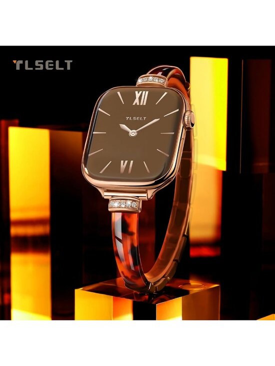 Stylish Slim Acetate Resin Apple Watch Band for Women - Lightweight Crystal main image 4